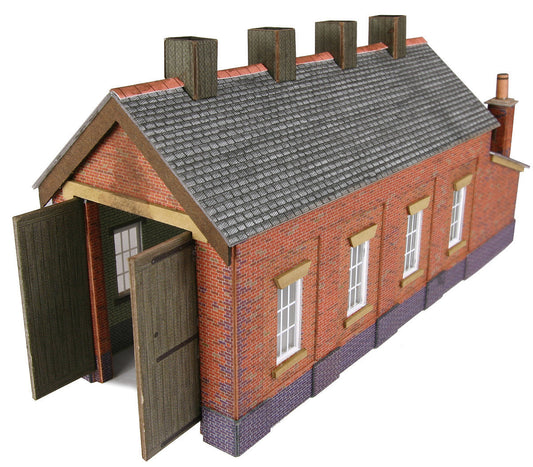 Metcalfe PN931 - Engine Shed Red Brick Single Track