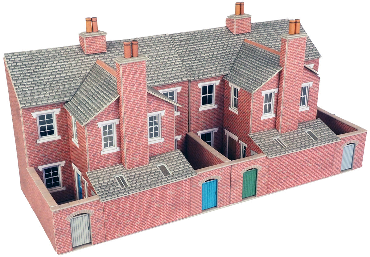 Metcalfe PO276 - Low Relief Red Brick Terraced House Backs