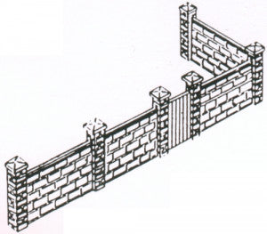 Dornaplas A2 - Gate & Concrete Walls (2 sprues per pack)