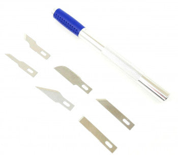 Gaugemaster GM683 - Soft Grip Craft Knife #1 Set with 6 Blades