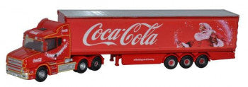 Oxford Diecast NTCAB007CC - Scania T Cab Box Trailer Coca-Cola Christmas