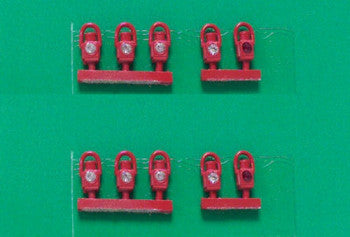 Springside Models DA2/10GWR - Head & Tail Lamps Red (x10)